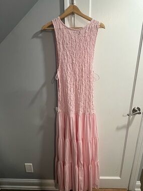 jaded london vida backless maxi dress Backless Maxi Dress with Shell Trim | Plunge Neckline